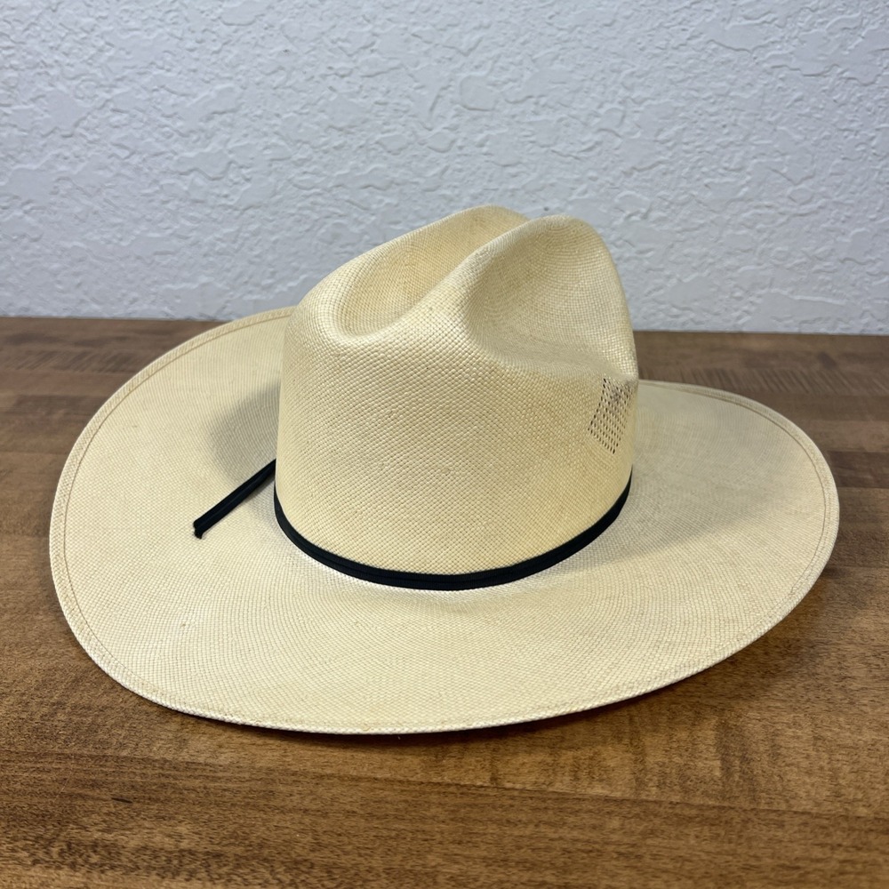 Men's Justin 6X Straw Western Cowboy Hat by Milano Hat Company 7 1/4 - Picture 4 of 16